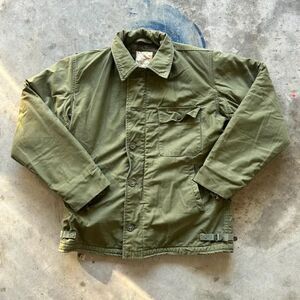 Vintage 80s Military USN A-2 Deck Jacket Size 38